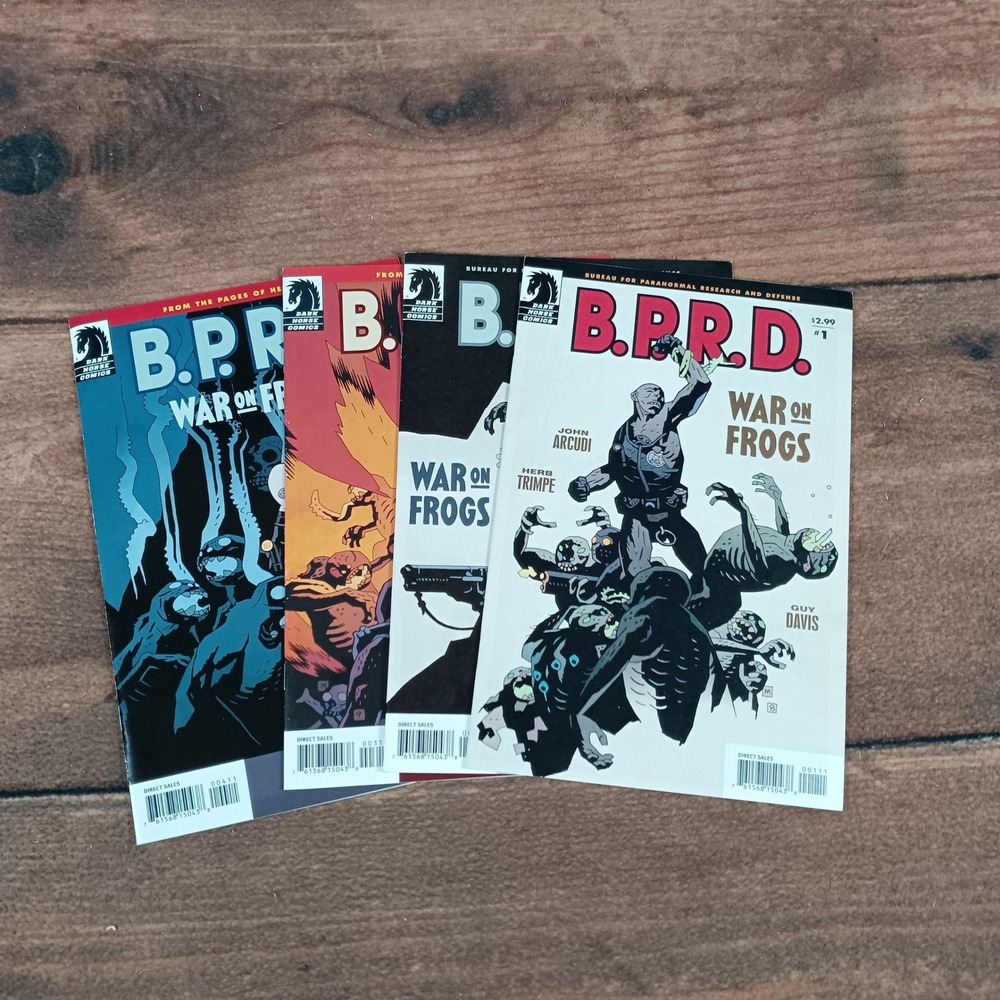 B.P.R.D. War‎ on Frogs Comic Book Set - Issues 1 2 3 & 4 Dark Horse Comics